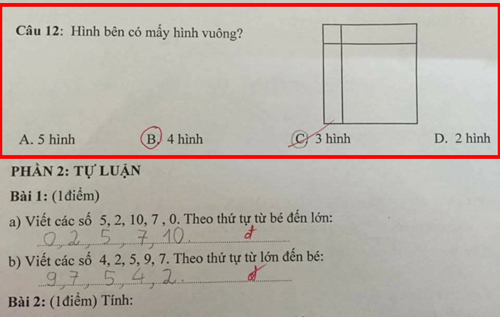 Bài toán đếm hình vuông khiến người lớn 'chào thua'