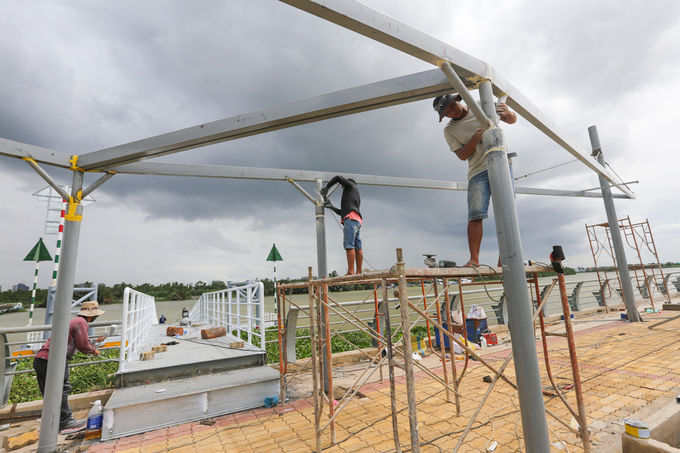 Hai bến tàu buýt sông đầu tiên ở TP HCM dần hình thành