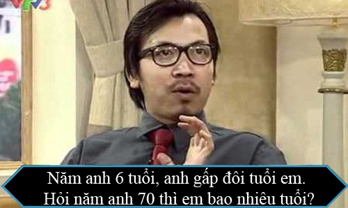 Khi anh lên 70 thì em bao nhiêu tuổi?
