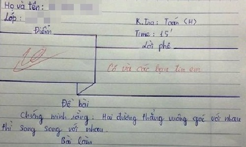 Chứng minh hai đường thẳng vuông góc với nhau thì song song