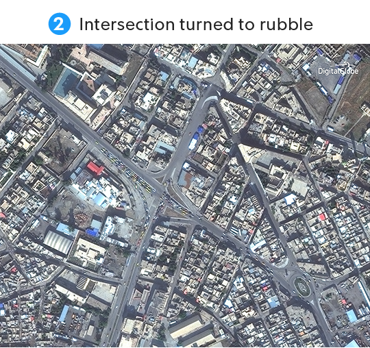 Sào huyệt Mosul trước và sau khi bị IS tàn phá