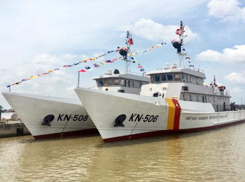 Việt Nam hạ thủy cặp tàu kiểm ngư máy Nhật