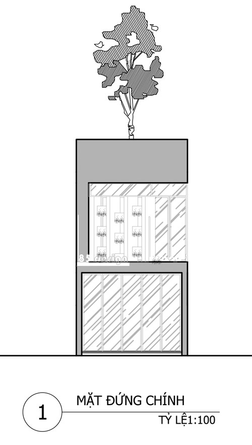 Ngôi nhà Đà Nẵng đẹp lạ dù bị 'cắt' làm 3 khúc