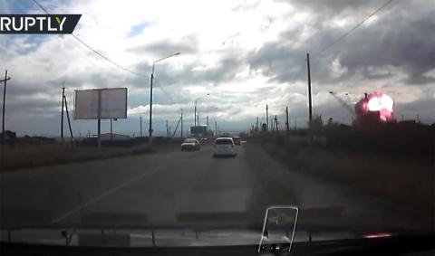 Hai đầu đạn S-200 Nga phát nổ tại bãi phế liệu Hai đầu đạn S-200 Nga phát nổ tại bãi phế liệu