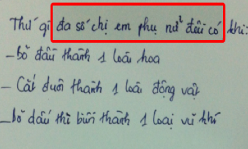 Chữ gì bỏ đầu thành hoa, cắt dấu ra vũ khí?