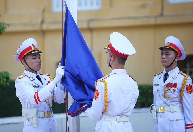 Lễ thượng cờ kỷ niệm 50 năm ASEAN tại Hà Nội